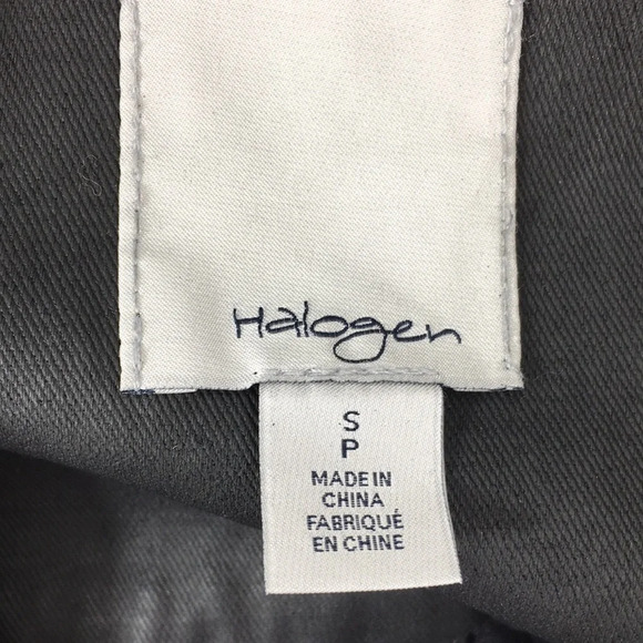 Halogen Black Front Zip‎ Cotton Biker Moto Jacket - Picture 11 of 14